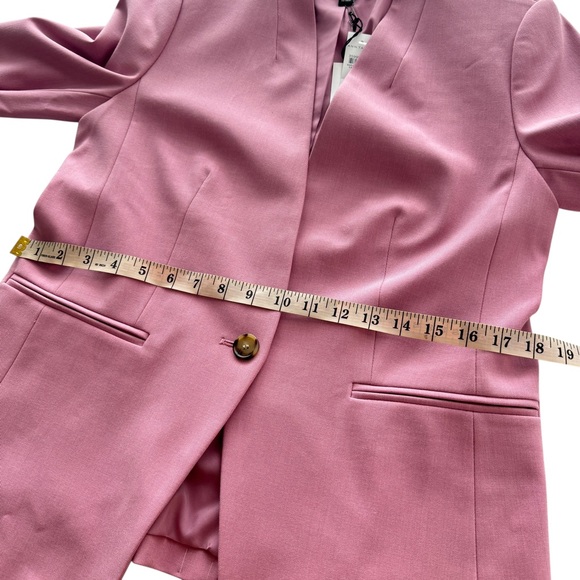 NWT Ann Taylor New Cutaway Blazer in Bi-Stretch Bubblegum Pink Career Size 6 - Picture 13 of 16
